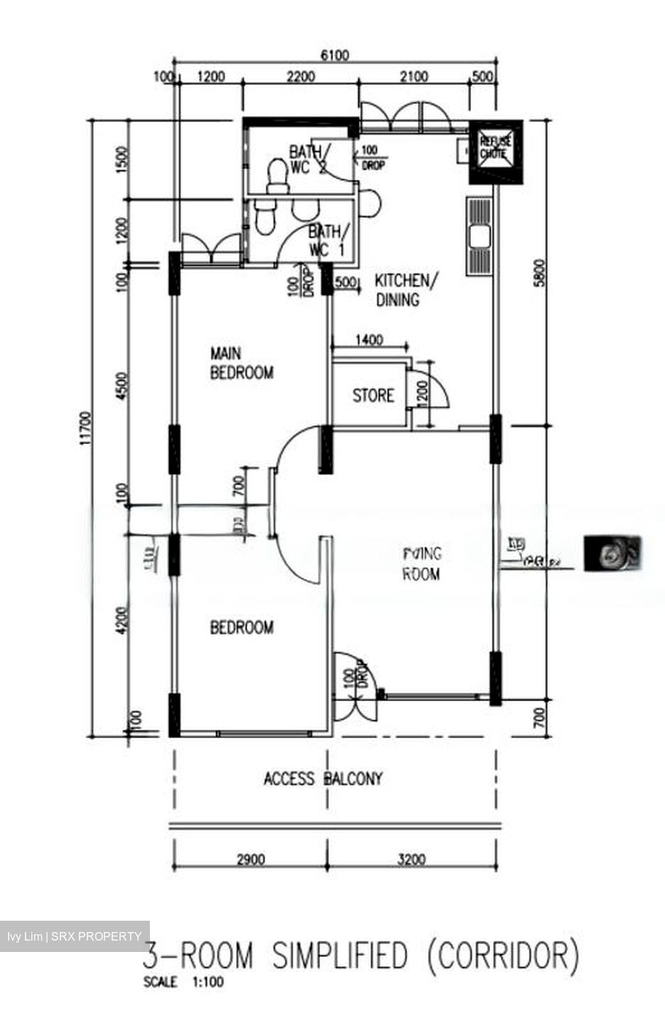 Blk 110 Chong Pang Garden (Yishun), HDB 3 Rooms #500335261